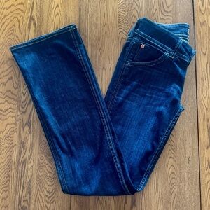 Hudson Jeans Hip Hugger Dark Indigo Low Rise Boot Cut Jeans Womens Size 28